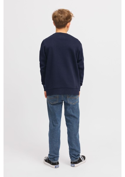 Jjecorp Logo Crew Lacivert Erkek Çocuk Sweatshirt
