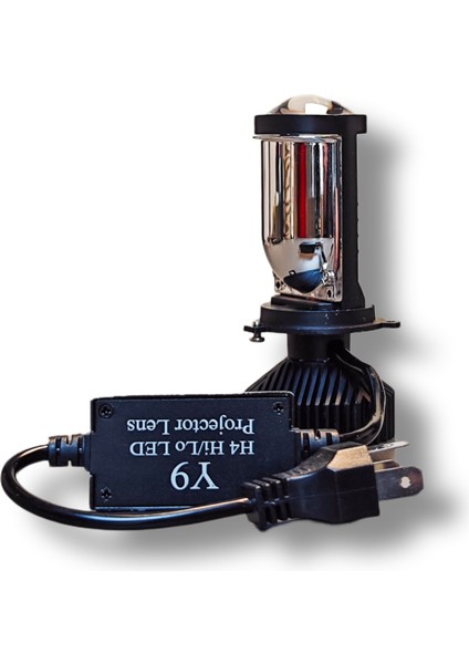 Projektör H4 Mercekli LED Xenon Y9 Uzun Kısa Arıza Işığı Yakmaz Beyaz 12V fırsatları
