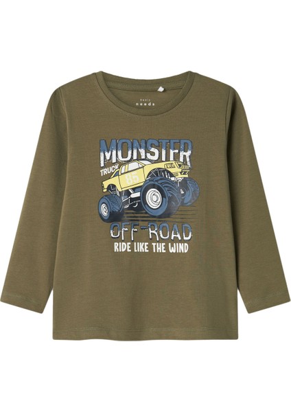 NMMVUX LS TOP Haki Erkek Çocuk Kısa Kol T-Shirt