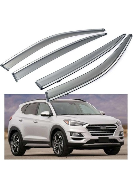 Hyundai Tucson Uyumlu 2015 2020 Kromlu Cam Rüzgarlığı Ithal