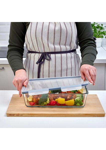 Dikdörtgen Kapaklı Saklama Kabı 3,1 Litre 32X21X9 cm Cam Plastik Sızdırmaz Kapaklı Şeffaf Saklama Fırın Kabı fiyatları
