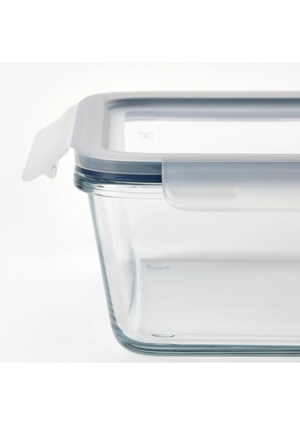 Dikdörtgen Kapaklı Saklama Kabı 3,1 Litre 32X21X9 cm Cam Plastik Sızdırmaz Kapaklı Şeffaf Saklama Fırın Kabı fırsatları