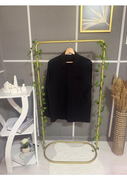 Erkek Müslin Kumaş Tek Cepli Gömlek