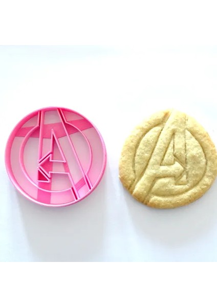 3'lü Avengers Logo Kurabiye Kalıbı