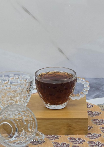 Cherry Cam Fincan Seti - 6'lı Çay Kahve Bardağı Takımı - 50 ml