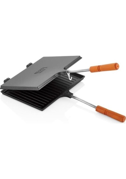 Metal Ocak Üstü Teflon Tost Makınası Ozaslanlılar