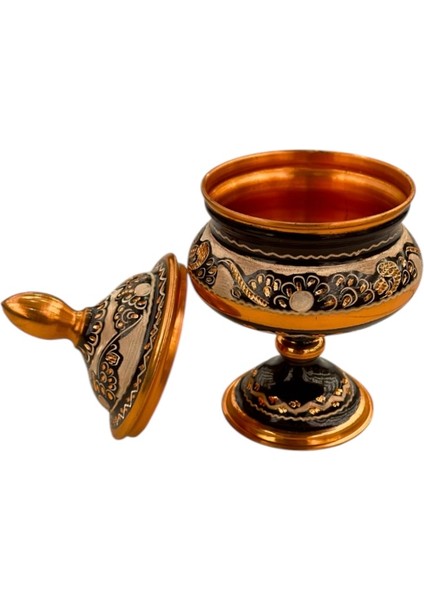 Kapaklı Bakır Şekerlik El Işlemeli Orijinal Erzincan Bakırı fiyatları