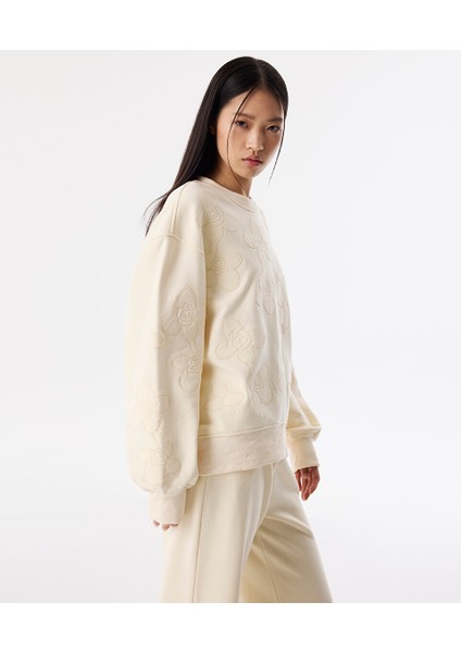 Çiçek Nakışlı Sweatshırt TS1250091023018