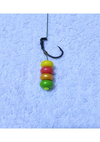 5 Adet Küspe Telli Karışık Renkli Hacı Boncuk'lu Sazan Rig Takımı