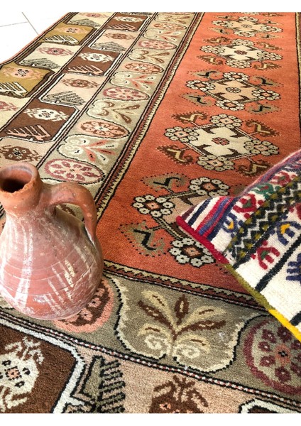 El Dokuması Milas Halısı Saf Kök Boya Vintage Göz Nuru El Halısı Özel Halı 153 x 300 fırsatları