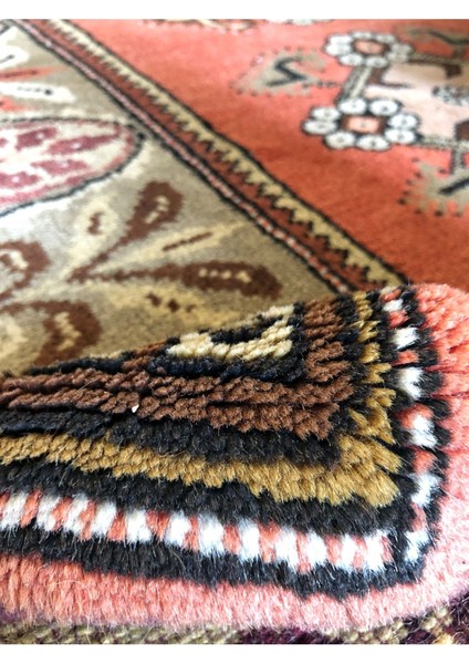 El Dokuması Milas Halısı Saf Kök Boya Vintage Göz Nuru El Halısı Özel Halı 153 x 300 indirimleri