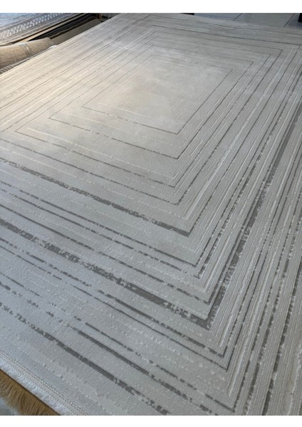 Nadide 1068 Krem Modern Çerçeve Krem Sade Desen Avangard Akrilik Salon Halısı Üst Kalite fiyatları