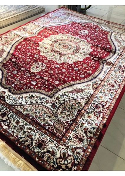 Asaryün Halı Ipek H4158 Bordo Ipeksi Geleneksel Renkli Göbekli Klasik Desen Salon Halısı Modern fiyatları