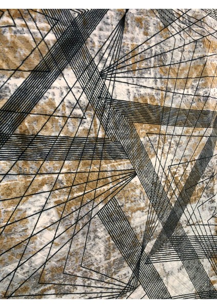 Kabartmalı Keçeli Jel Kaymaz Taban Yıkanabilir Yumuşak Halı Üst Kalite Kahve Gri Çizgili modelleri