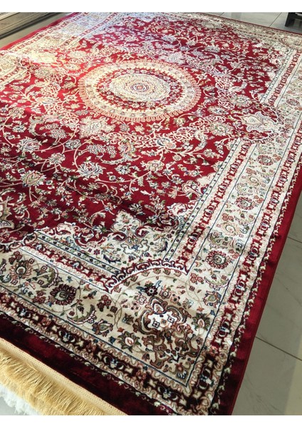 Asaryün Halı Ipek H4095 Bordo Ipeksi Geleneksel Renkli Göbekli Klasik Desen Salon Halısı Modern fiyatları