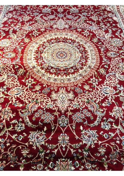 Asaryün Halı Ipek H4095 Bordo Ipeksi Geleneksel Renkli Göbekli Klasik Desen Salon Halısı Modern modelleri