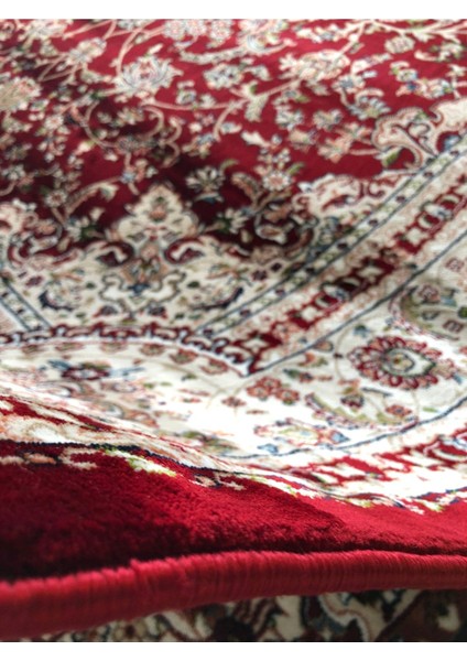 Asaryün Halı Ipek H4095 Bordo Ipeksi Geleneksel Renkli Göbekli Klasik Desen Salon Halısı Modern fırsatları
