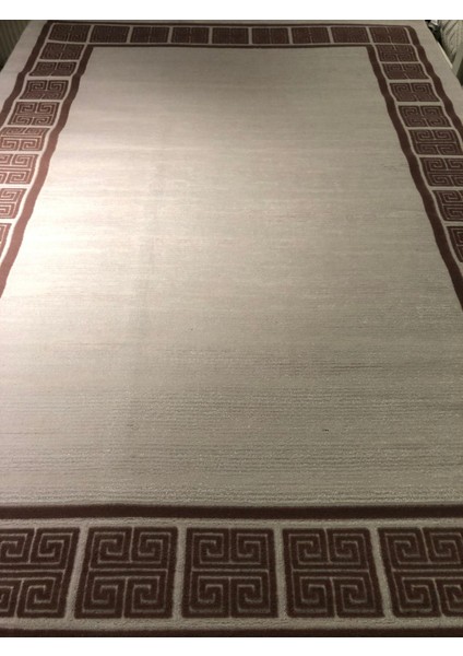 Imparator Gül Kurusu Çerçeveli Krem Akrilik Avangard Modern Halı Salon Halısı 64023-50
