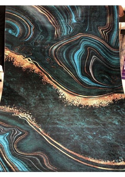 Istanbul 2245 Üst Kalite Kaymaz Deri Taban Tay Tüyü Yıkanabilir Dijital Baskı Halı