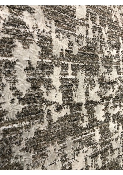 Dinarsu Kabartmalı Keçeli Jel Kaymaz Taban Yıkanabilir Yumuşak Halı Üst Kalite Kahve Gri Krem Modern