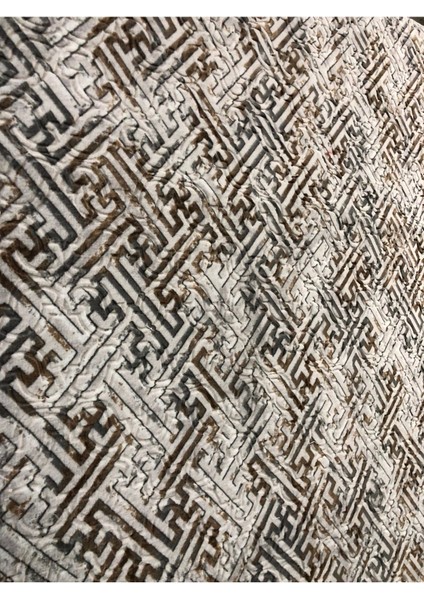 Dinarsu Kabartmalı Keçeli Jel Kaymaz Taban Yıkanabilir Yumuşak Halı Üst Kalite Kahverengi Bohem modelleri