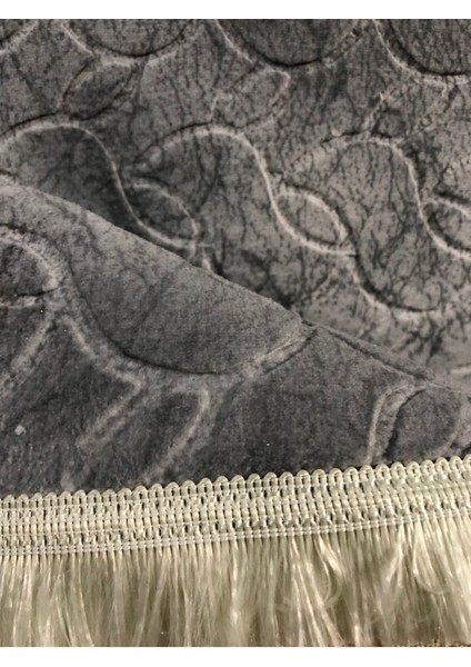 Merinos Kabartmalı Keçeli Jel Kaymaz Taban Yıkanabilir Yumuşak Halı Üst Kalite Düz Renk Gri indirimleri
