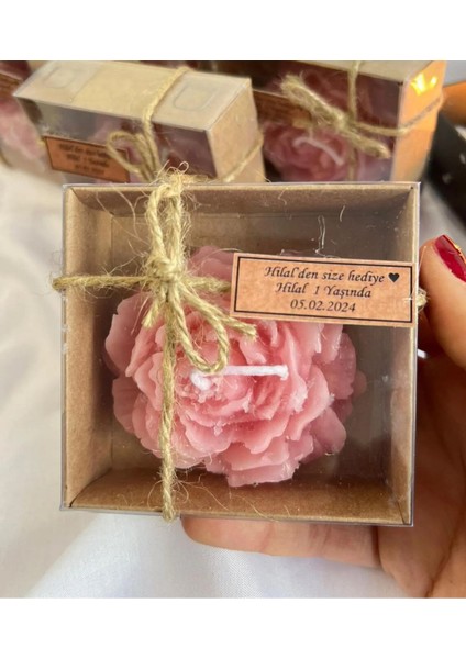 Renkli Hediyelik Şakayık Mum Mum 15 Adet ,söz,nişan,nikah,doğum Mevlüt Hediyelik Mum
