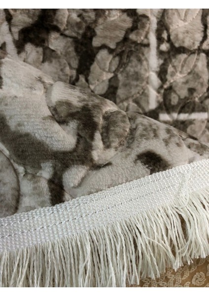 Merinos Kabartmalı Keçeli Jel Kaymaz Taban Yıkanabilir Yumuşak Halı Üst Kalite Kahverengi Krem indirimleri