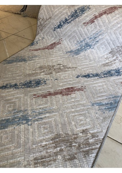 Kabartmalı Halı Dokusunda Jel Kaymaz Taban Yıkanabilir Kesme Yolluk Üst Kalite Vintage Modern Desen fiyatları