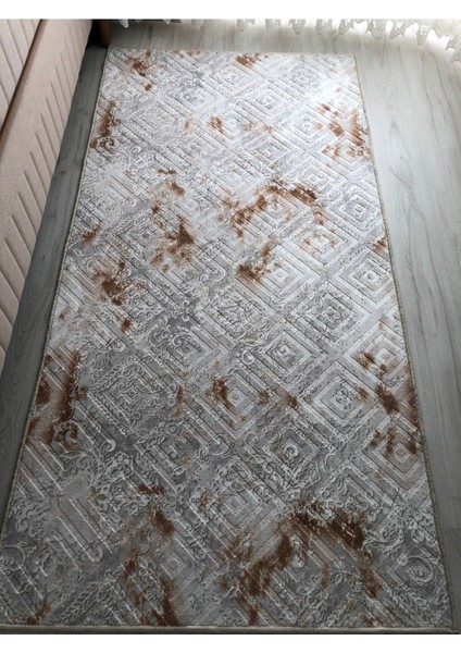 Kabartmalı Halı Dokusunda Jel Kaymaz Taban Yıkanabilir Yumuşak Yüzey Kesme Yolluk Üst Kalite