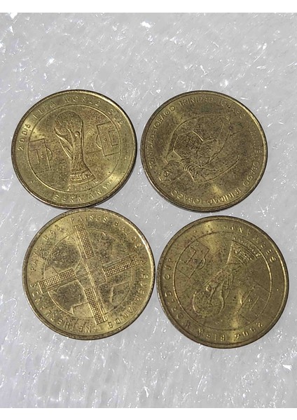 2006 Fifa Dünya Kupası Madalya 4 Adet. Orijinal Dönemine Ait 4 Farklı Ülkeye Ait Hatıra Fifa Madalyaları. Kore Hollanda Trinidad Kosta Rika