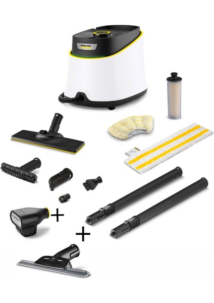 Sc3 Deluxe Tekstil Edition Buharlı Temizlik Makinası + Cam Temizleme Aparatı