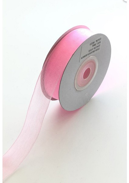 Pembe Renk 2 Cm Organze Kurdele 1 Adet