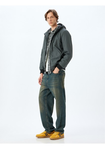 Mevsimlik Ceket Slim Fit Fermuarlı