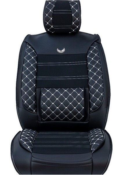 hyundai I40 Yeni Uyumlu Yarı Deri Oto Koltuk Kılıfı Ön/arka Tam Set Elit (Siyah-Kırmızı) fırsatları