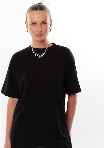 Bayan Basic Süprem Dokuma Relaxed %100 Organik Pamuk Beyaz T-Shirt fırsatları