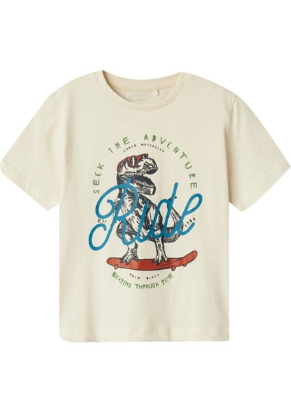 Nmmbennıbo Ss Nreg Top Pb Ekru Erkek Çocuk Kısa Kol T-Shirt