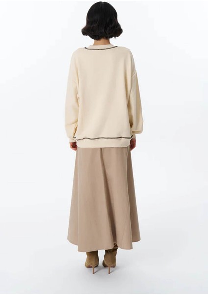 Bej Kadın Sweatshirt SWT00006