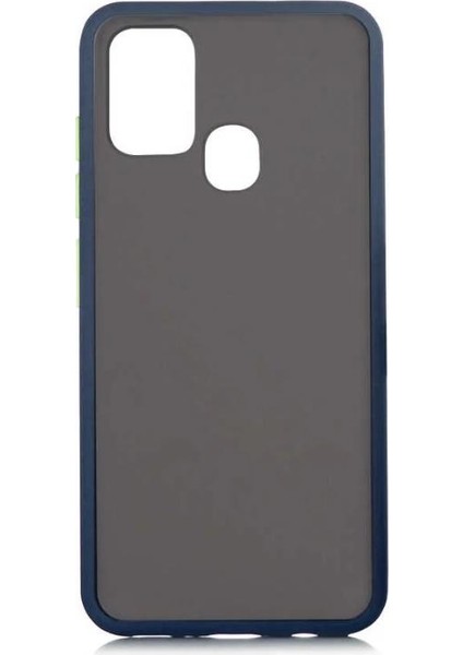 Galaxy M31 Kılıf Mat Yüzey Renkli Kenar Silikon