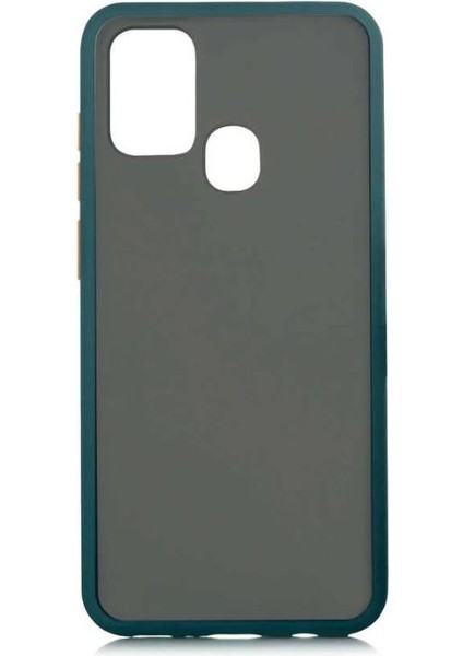 Galaxy M31 Kılıf Mat Yüzey Renkli Kenar Silikon