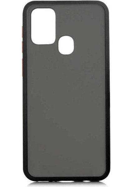 Galaxy M31 Kılıf Mat Yüzey Renkli Kenar Silikon