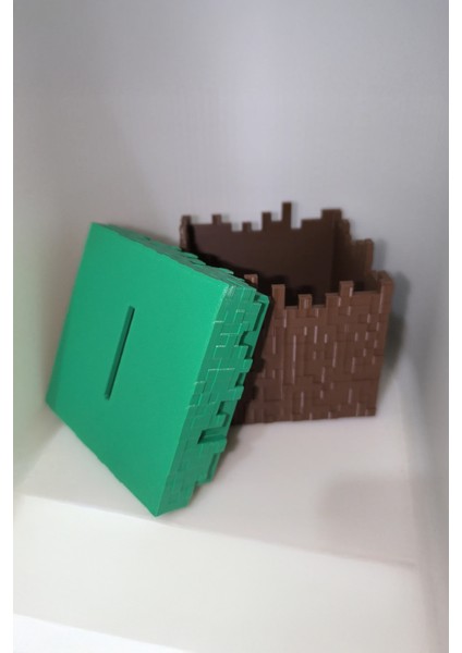 Mek Minecraft Blok Tasarımlı Kumbara