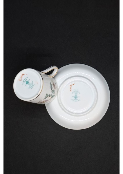 Crown Fine Bone China Vintage Kahve Fincanı 2 Parça 80 ml