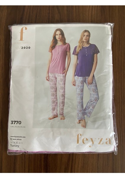 Zi Zi Gül Kurusu Düğme Detaylı Dantel Kısa Kollu Çiçekli Pijama Takımı