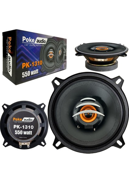 Oto Hoparlör 550W 13CM Tweeterli 2 Adet Poke PK-1310