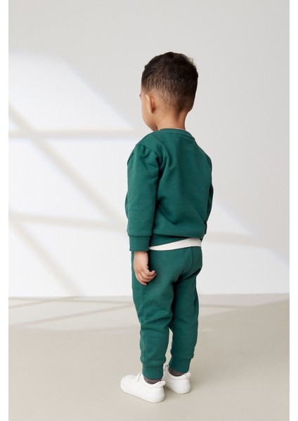 Pamuklu Yeşil Uzun Kollu Jogger Alt Üst Takım