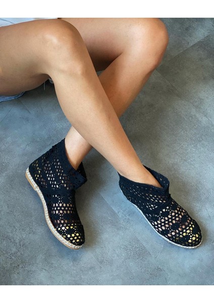 9200 Modelşık Modern Dantel Kısa Bot Dantel Espadril Babet fiyatları