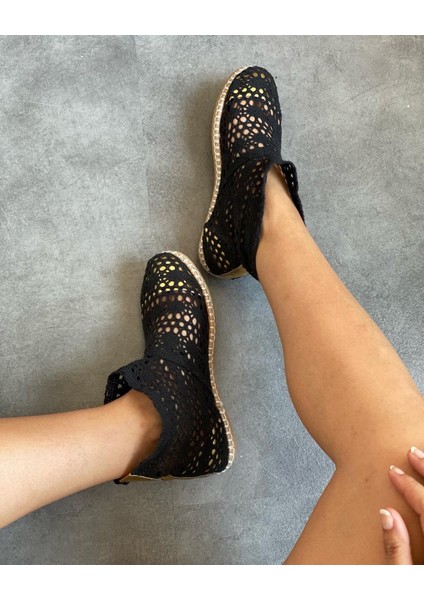 9200 Modelşık Modern Dantel Kısa Bot Dantel Espadril Babet modelleri