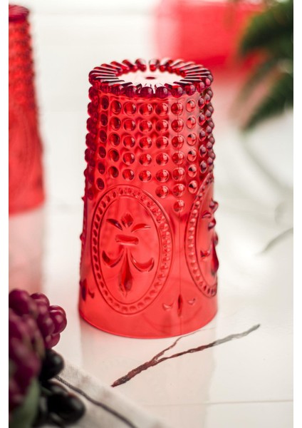 Akrilik Kırmızı 6'lı Uzun Bardak & Su Meşrubat Bardağı 750 ml ( Büyük Boy & Cam Değildir ) modelleri