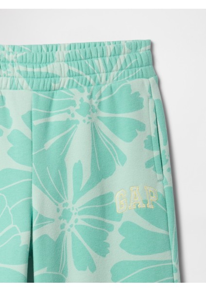 Kız Çocuk Mavi Gap Logo Wide Leg Eşofman Altı